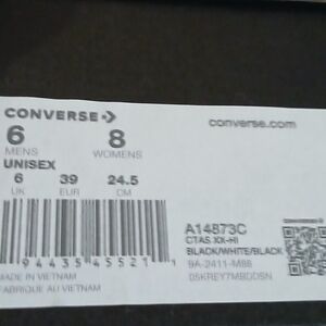 Converse Unisex Black and White Sneakers